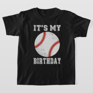 Camiseta É o Meu Aniversário Design de Beisebol