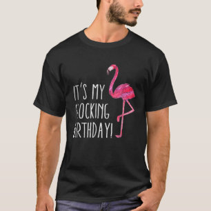Camiseta É o meu Aniversário Engraçado Flamingo