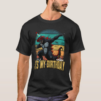 Camiseta É o meu aniversário Kaiju Dabbing Monster Lover pa