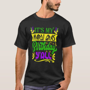 Camiseta É o meu aniversário. Máscara Mardi Gras New Orlean