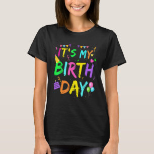 Camiseta É o meu aniversário para crianças Festas de aniver