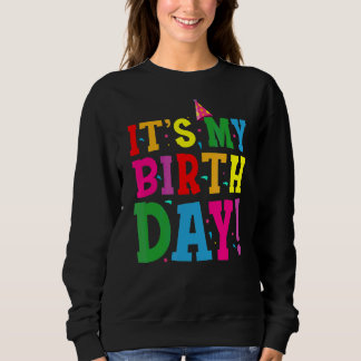 Camiseta É o meu aniversário para mulheres adolescentes gri