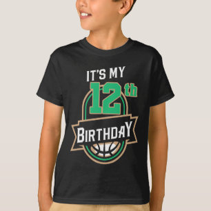 Camiseta É o meu Bysketbyll de Aniversário de 12 anos,