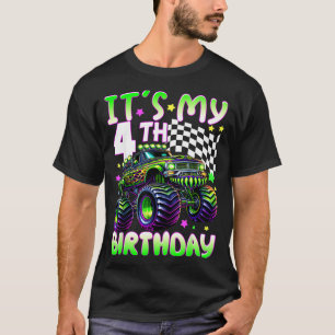 Camiseta É o meu caminhão monstro menino de 4 anos de idade