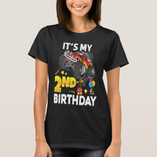 Camiseta É o meu carro monstro de segundo aniversário de 2