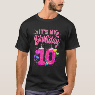 Camiseta É o meu décimo aniversário, Doughnut Happy, 10 ano