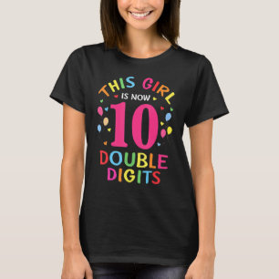 Camiseta É o meu décimo aniversário, essa garota é 10 anos