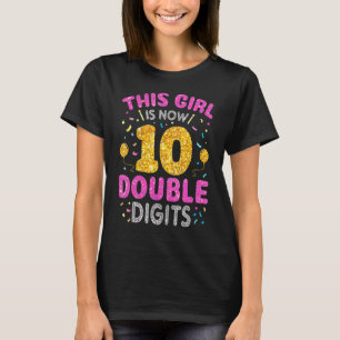 Camiseta É o meu décimo aniversário, essa garota é 10 anos