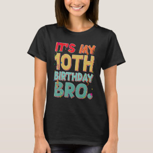 Camiseta É o meu décimo aniversário, irmão engraçado, 10 an