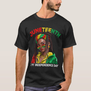 Camiseta É O Meu Dia da Independência Meninas Negras Mulher