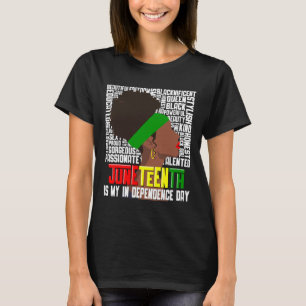 Camiseta É o Meu Dia de Independência Feliz Mulher Negra