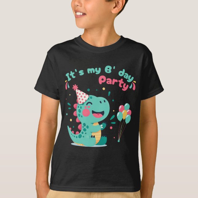 Camiseta É o meu Dinasour de aniversário (Frente)