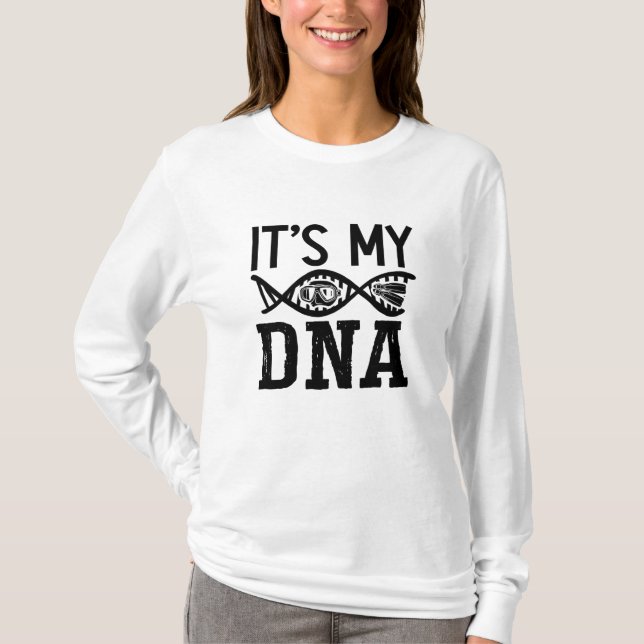 Camiseta É o meu DNA, Dive Freediver Freediving (Frente)