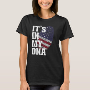 Camiseta É o meu DNA EUA impressão digital patriota 4 de ju