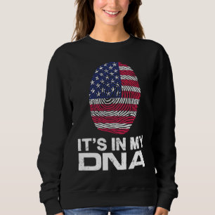 Camiseta É O MEU DNA NA Pegada de Orgulho Nacional Bandeira