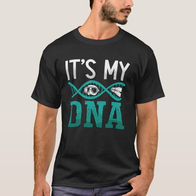 Camiseta É o meu DNA Spearfish Dive Freediver (Frente)