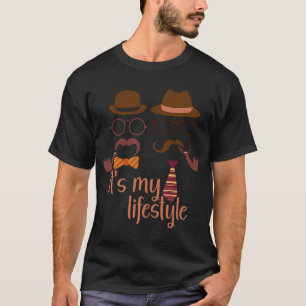 Camiseta É o meu estilo de vida, Hipster fumante de cigarro