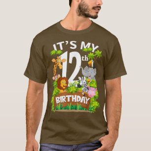 Camiseta É O Meu Jardim Zoológico 12 Cute 12 Anos De Idade