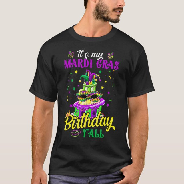 Camiseta É o meu Mascarada de aniversário do Mardi Gras (Frente)