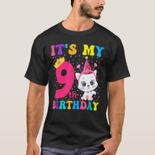 Camiseta É o meu nono aniversário, Aniversário de 9 anos