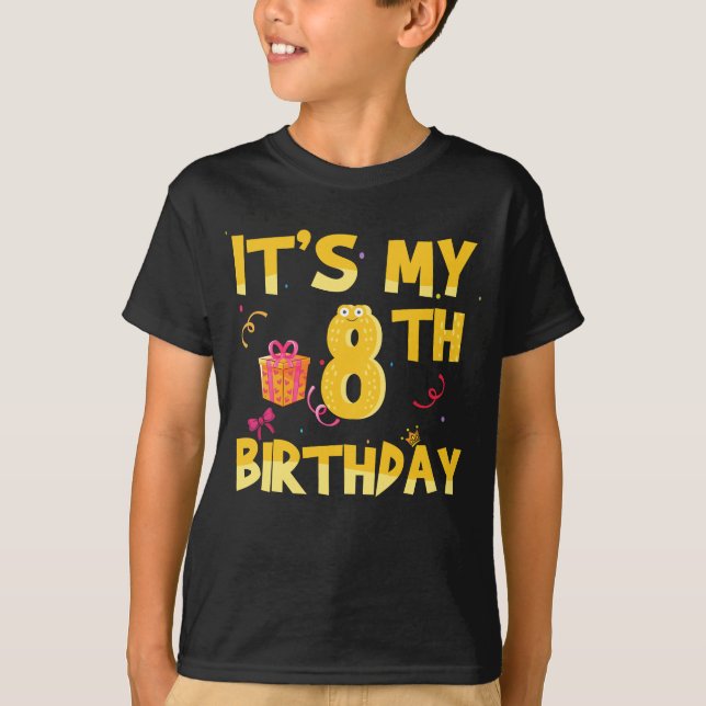 Camiseta É o meu oitavo aniversário (Frente)