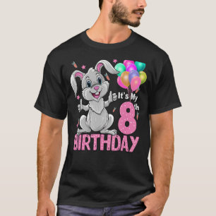 Camiseta É o meu oitavo coelho aniversário, oitavo aniversá