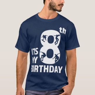 Camiseta É o meu oitavo skate de aniversário virando 8 skat