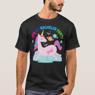 Camiseta É o meu partido de solteiro Cute Unicorn 1