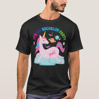 Camiseta É o meu partido de solteiro Cute Unicorn 1