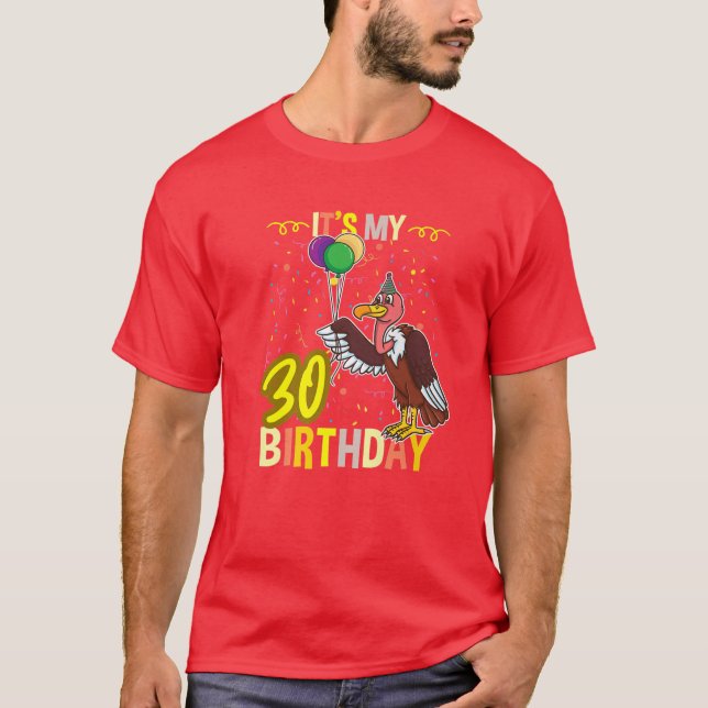 Camiseta É O Meu Pássaro Abutre aniversário de 30 anos (Frente)