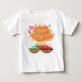 CAMISETA É O MEU PRIMEIRO FATO DE BEBÊ HOLI