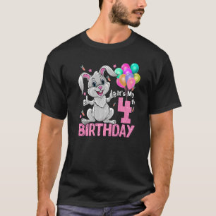Camiseta É o meu quarto aniversário, o meu quarto aniversár