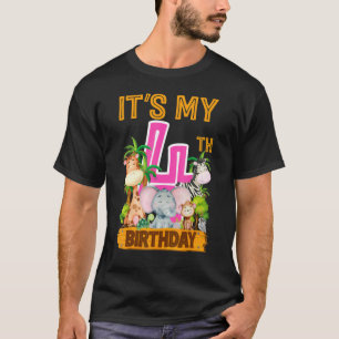 Camiseta É o meu quarto aniversário, Safari, Jardim Zoológi