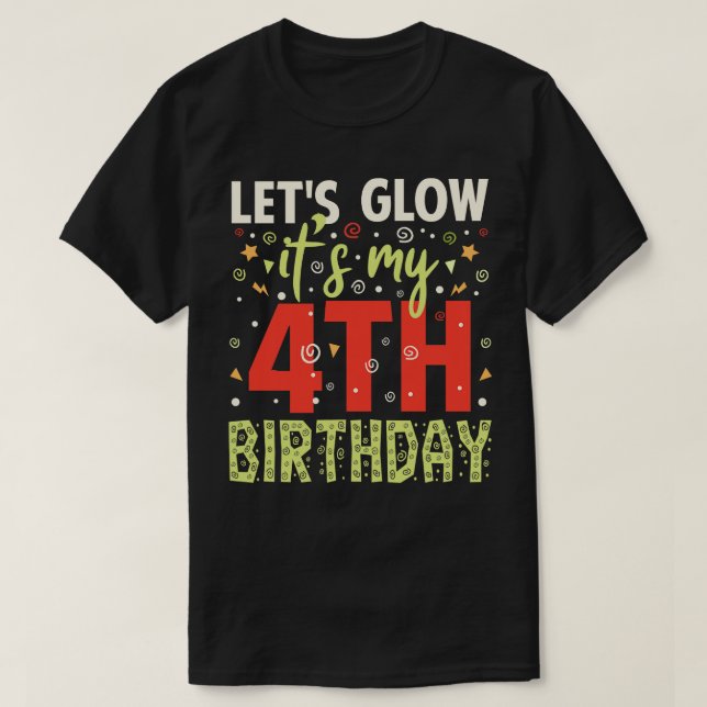 Camiseta É o meu quarto presente de aniversário (Frente do Design)