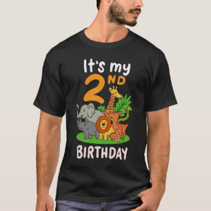Camiseta É o meu segundo aniversário, segundo Zoo Lov de An