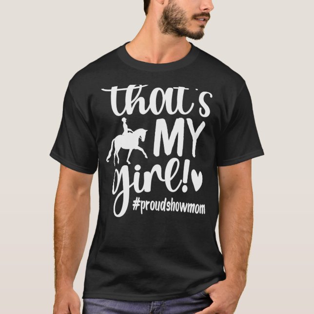 Camiseta É o meu show de cavalos da mãe equestre (Frente)