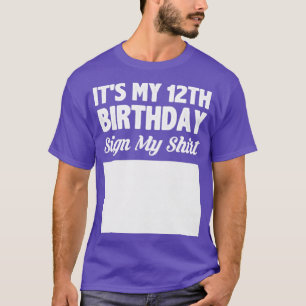 Camiseta É o meu sinal de 12 de aniversário