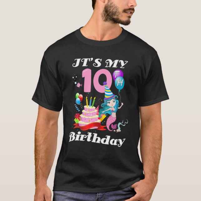 Camiseta É o meu terceiro aniversário de 10 anos Meninas de (Frente)