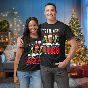 Camiseta É o momento mais maravilhoso para um Natal de cerv