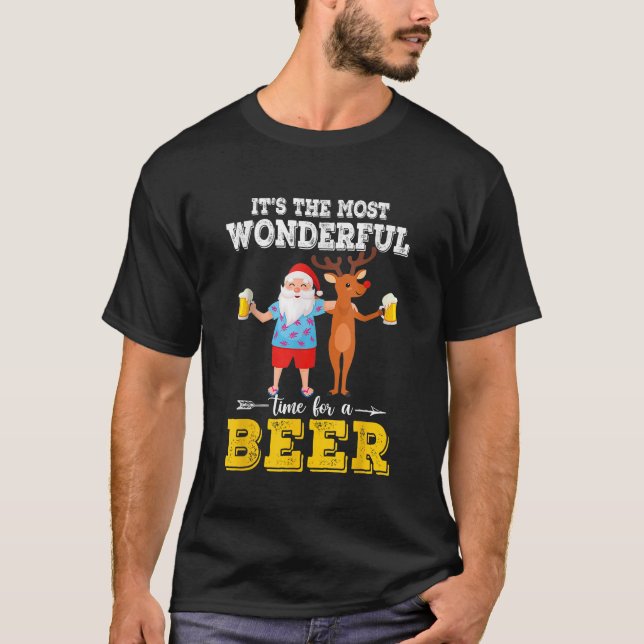 Camiseta É o momento mais maravilhoso para uma cerveja Rein (Frente)