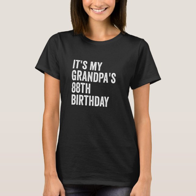 Camiseta É o oitavo aniversário do meu avô (Frente)