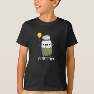 Camiseta É o Partido Thyme Engraçado Herb Pun Dark BG