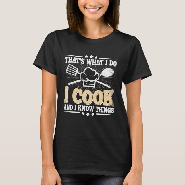 Camiseta É o que eu faço, eu cozinho e sei das coisas  Culi (Frente)