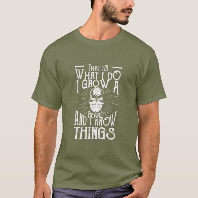 Camiseta É o que eu faço, faço uma barba e sei coisas (Frente)