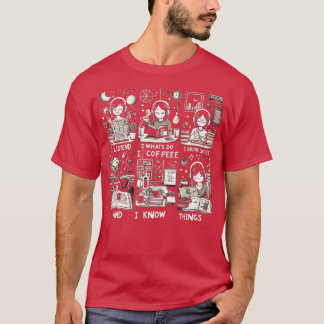 Camiseta É O Que Eu Faço Para Ouvir Música Eu Bebo Café F