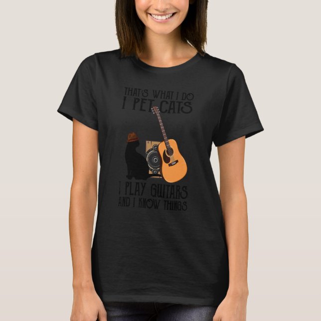 Camiseta É O Que Eu Faço, Pinto Gatos, Toco Guitarras (Frente)