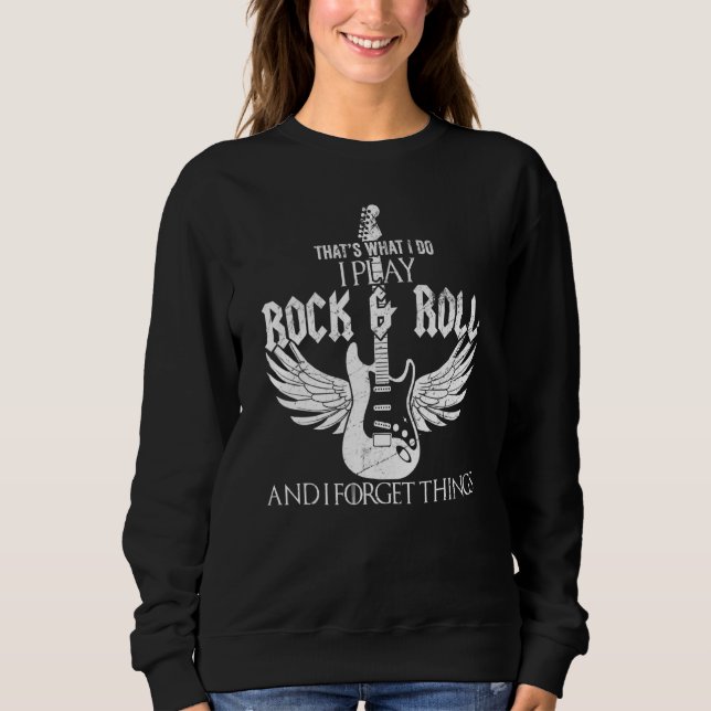 Camiseta É O Que Eu Toco Rock And Roll E Esqueci (Frente)