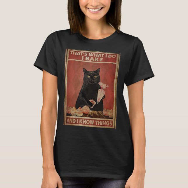 Camiseta É o que faço, assar e sei das coisas 1 (Frente)