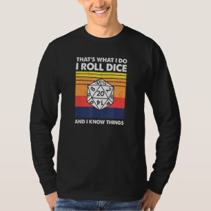 Camiseta É O Que Faço Vintage Tabletop Rpg Dungeon D20 D