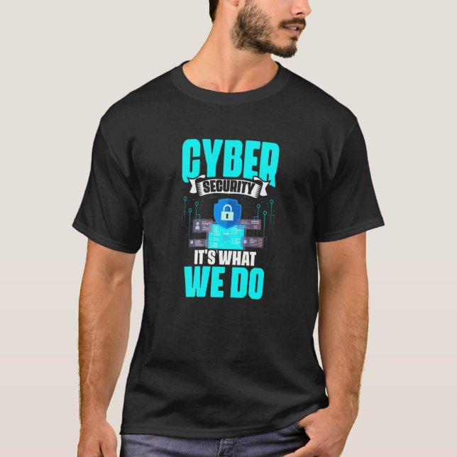 Camiseta É o que fazemos ciber programador de computador na (Frente)